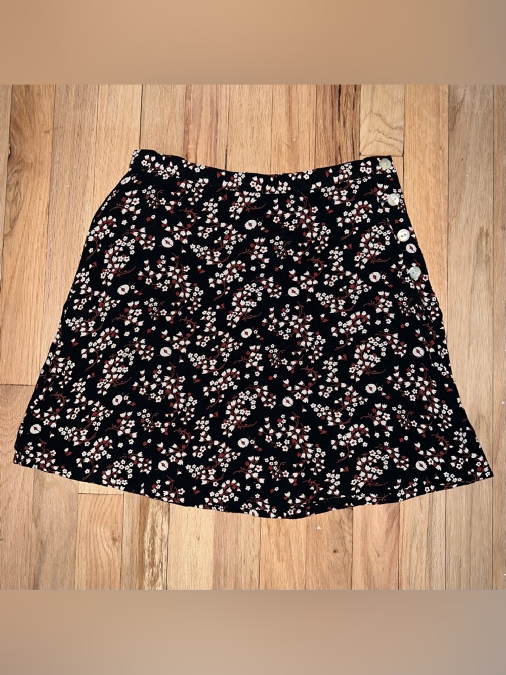 vintage 90s/y2k gap floral patterned skirt